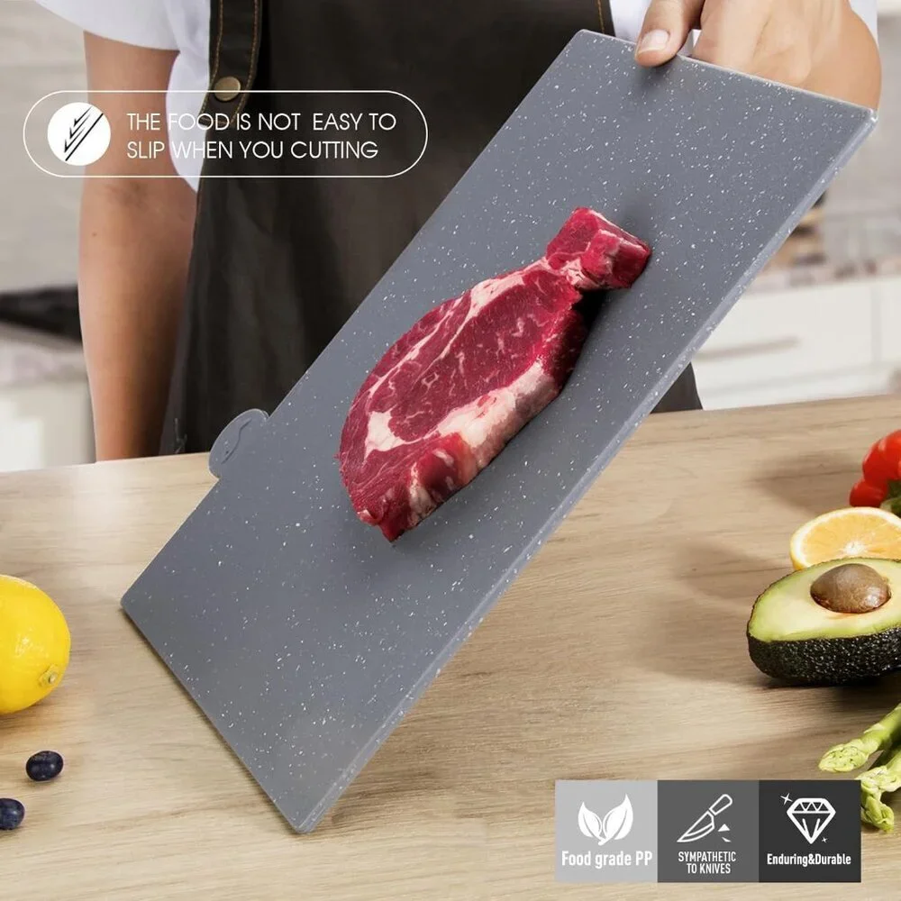 Masthome Index Chopping Board Set, 4-Pc Plastic Cutting Boards | NEW IN BOX.